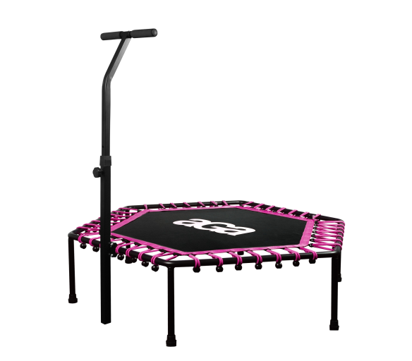 Aga FITNESS Trampolína 130 cm Růžová + madlo 2SAF057 - II. JAKOST
