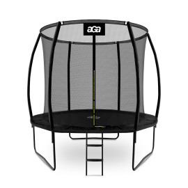 Aga SPORT EXCLUSIVE Trampolína 250 cm Černá + ochranná síť + žebřík
