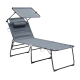Aga Zahradní lehátko se stříškou Šedé 2DAZ472 - II. JAKOST