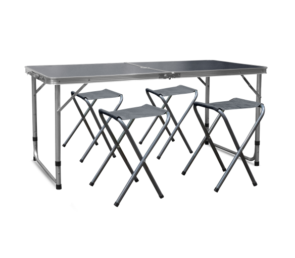 Aga Kempingový skládací set Šedý 2DAZ510 - II. JAKOST
