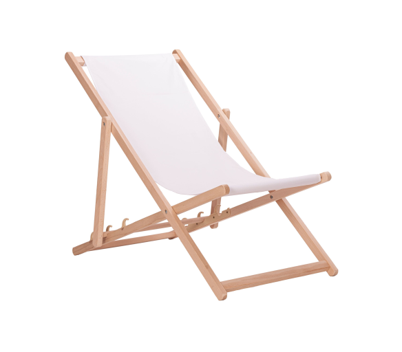 Aga Dřevěné skládací lehátko Bílé 2DAZ343 - II. JAKOST