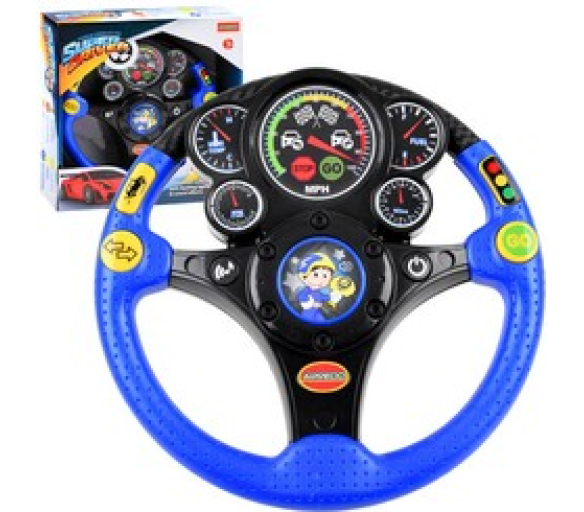 Interaktivní volant s vibrací ZA3900 - Modrý