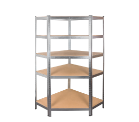 Aga Rohový kovový regál 180x90x40 cm 5 polic 2DAZ746 - II. JAKOST