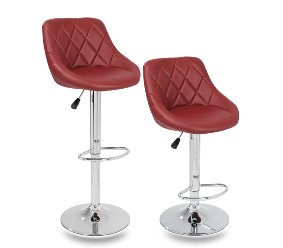 Tresko 2x Barová židle Burgundy