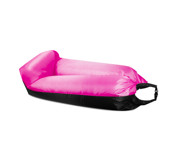 Aga Nafukovací vak LAZY BAG 230x70 cm Černý/Růžový