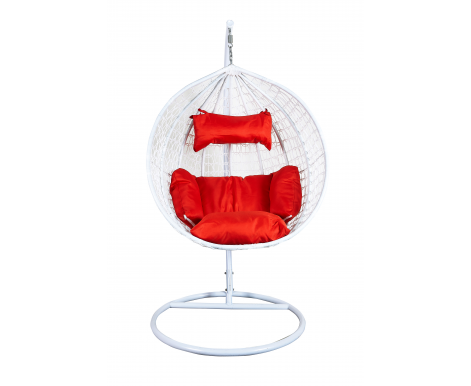 Aga Závěsné křeslo ORTA Bílé/Červené