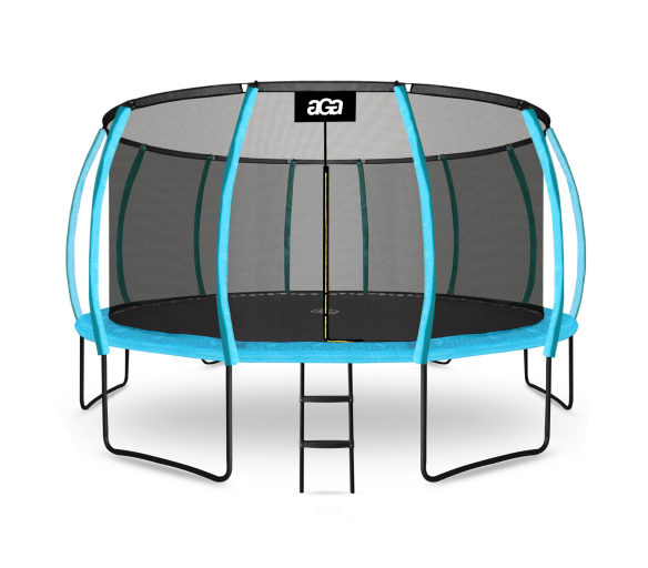 Aga SPORT EXCLUSIVE Trampolína 500 cm Světle modrá + ochranná síť + žebřík