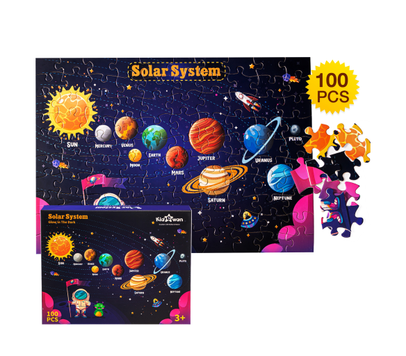 Aga4Kids Dětské puzzle Sluneční soustava 100 dílků