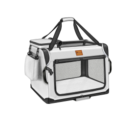 Tresko Přepravka pro psy a kočky 83x58x58 cm Světle šedá