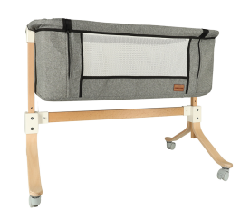 Aga Dětská postýlka / Kolébka na kolečkách Šedá