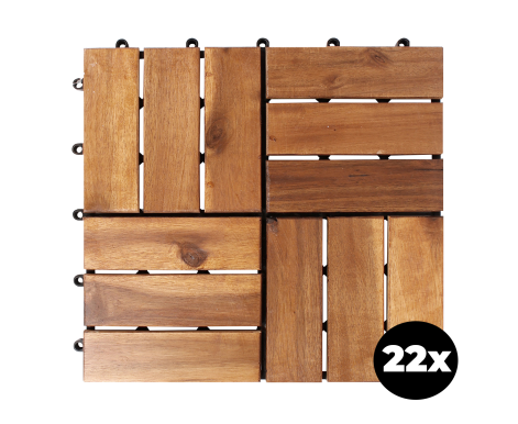 Linder Exclusiv Akáciové terasové dlaždice 30x30 cm 22 ks