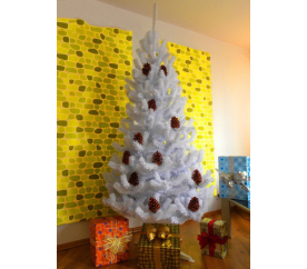 Umělý vánoční stromek - Borovice bílá 120 cm