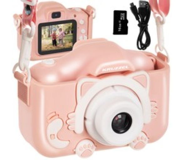 Dětský digitální fotoaparát 16GB Růžový Kruzzel 16951