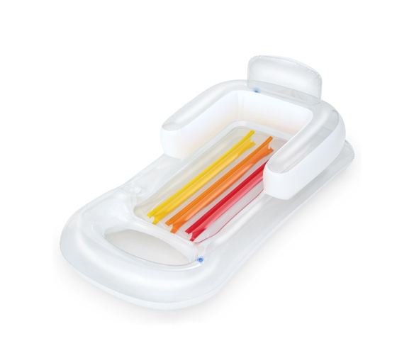 Bestway 43028 Nafukovací lehátko s opěradlem Transparentní