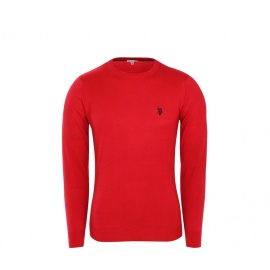 U.S. Polo Assn Svetr ROUND-NECK Red