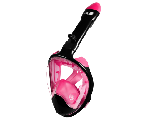 Aga Celoobličejová šnorchlovací maska S/M Černá/Růžová