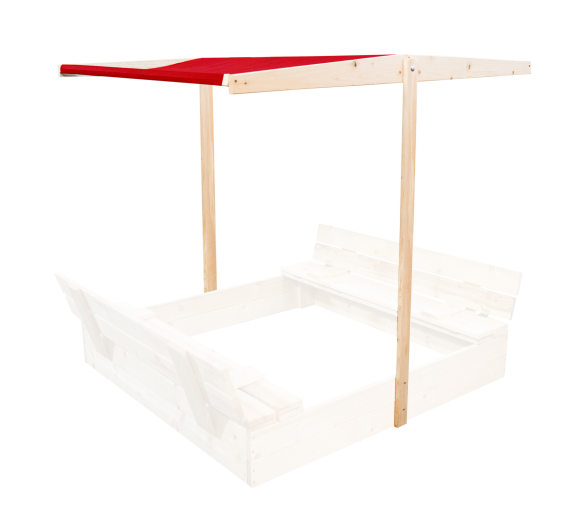 Aga Stříška na dětské pískoviště 120x120 cm Červená