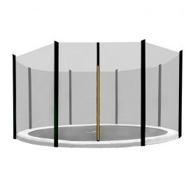 Aga Ochranná síť 430 cm na 8 tyčí Black net / Black