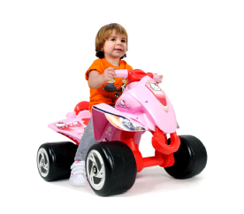 Injusa Elektrická čtyřkolka WINGS HELLO KITTY 6V