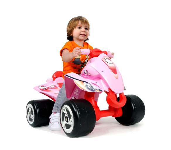 Injusa Elektrická čtyřkolka WINGS HELLO KITTY 6V