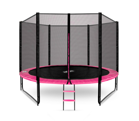 Aga SPORT PRO Trampolína 305 cm Růžová + ochranná síť + žebřík