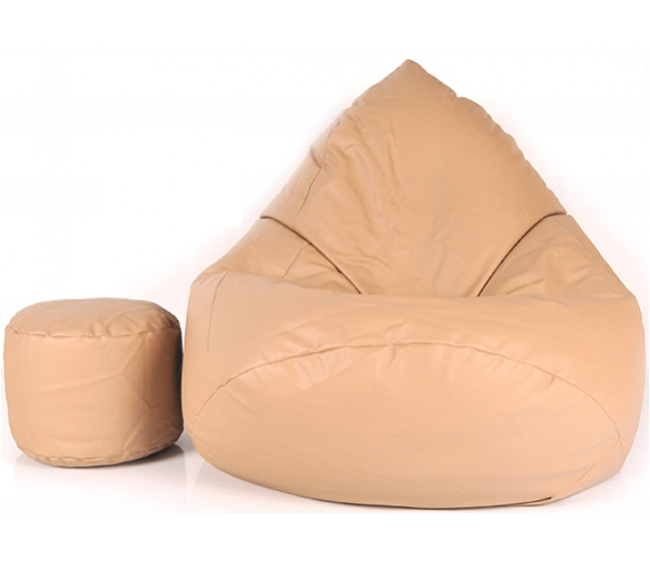 Aga Sedací vak XXXL + podnožník Kávový