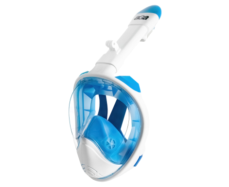 Aga Celoobličejová šnorchlovací maska L/XL Bílá/Modrá
