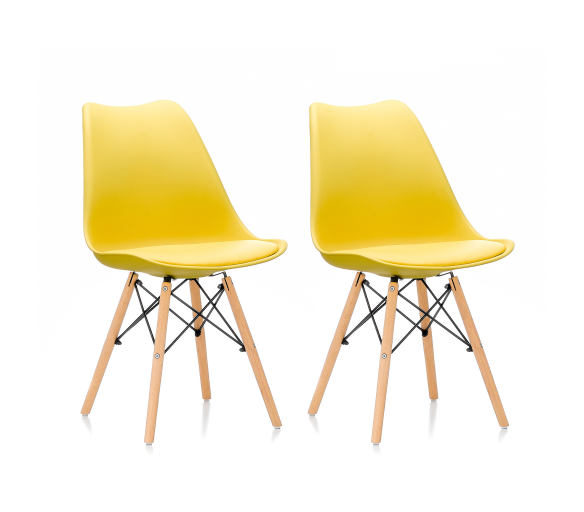 Aga 2x Jídelní židle MR2035 Žlutá