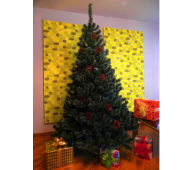 Umělý vánoční stromek - Borovice bílozelená 160 cm