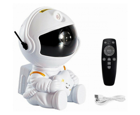 Aga Hvězdný projektor sedící astronaut s dálkovým ovládáním