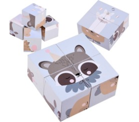 Dřevěné kostky puzzle ZA4114