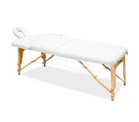 Aga Dřevěné masážní lehátko  Bílé - 6SAF005 - 2. JAKOST