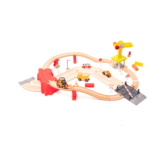 Aga4Kids Dřevěná vláčkodráha 32 dílů DS5643