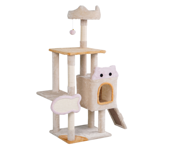 Aga Škrabadlo pro kočky 42x48,5x123 cm Béžové
