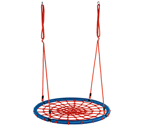 Aga Závěsný houpací kruh 120 cm Modro-červený