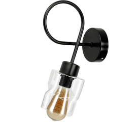 LED závěsné svítidlo 1xE27, balený skleněný čtverec, transparentní