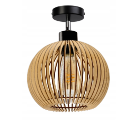 Stropní LED svítidlo KINKIET 1xE27 - WOOD - černé