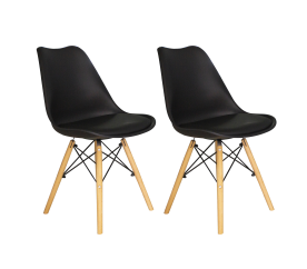 Aga 2x Jídelní židle MR2035 Černá
