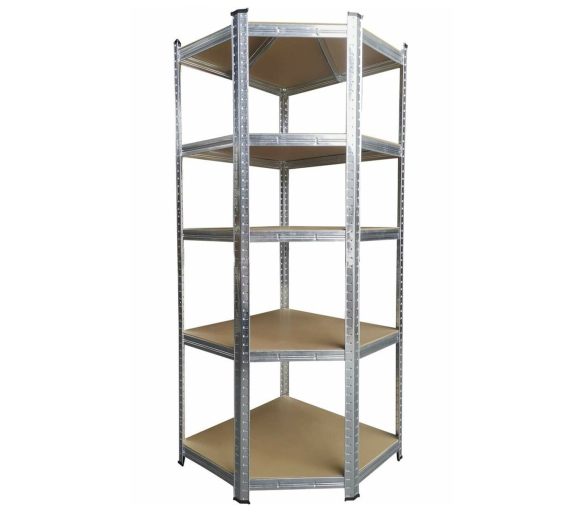 Aga Rohový kovový regál 180x70x40 cm 5 polic 2DAZ227