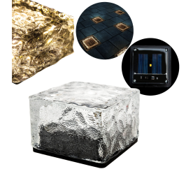 Solární svítidlo na dlažbu - kostka ledu 7x7