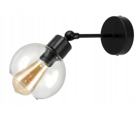 LED skleněné nástěnné / stropní svítidlo 1xE27 - průhledná koule