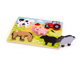 Bigjigs Toys Vkládací puzzle farma