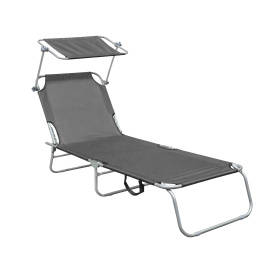Linder Exclusiv Zahradní lehátko se stříškou Tmavě šedé
