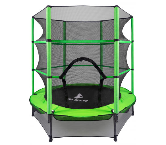 Aga Dětská trampolína 140 cm Light Green + ochranná síť