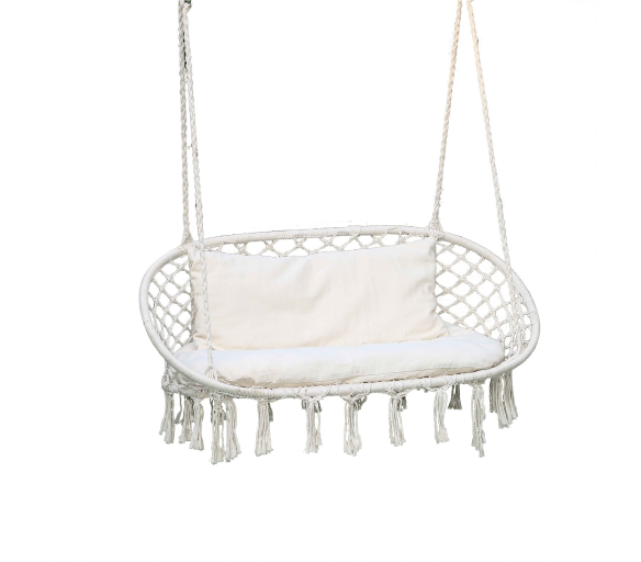 Linder Exclusiv Dvojité závěsné houpací křeslo Béžové