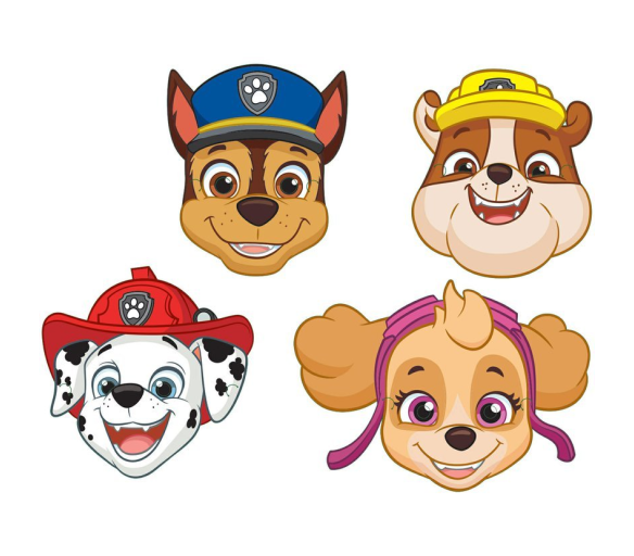 PawPatrol Papírové masky Tlapková patrola 8ks