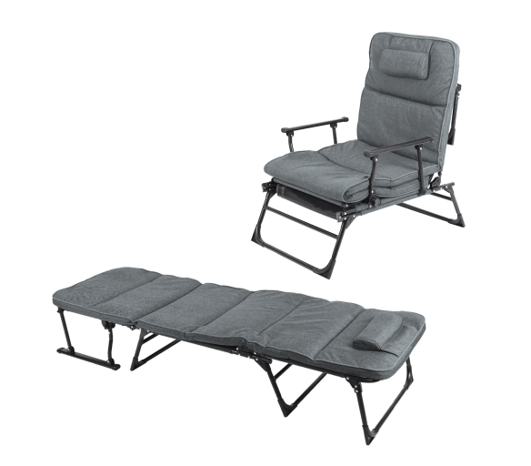 Linder Exclusiv Rozkládací lehátko 2v1 Černé/Šedé