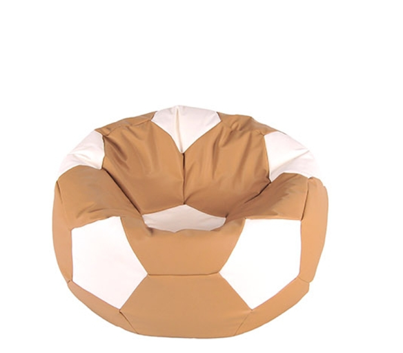 Aga Sedací pytel BALL XXXL Bílá - Hnědá
