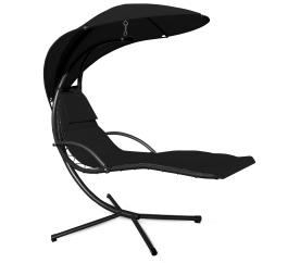 Aga Zahradní závěsné lehátko se stříškou Černé 2DAZ649 - II. JAKOST