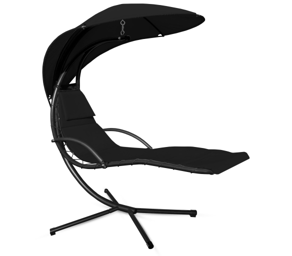 Aga Zahradní závěsné lehátko se stříškou Černé 2DAZ649 - II. JAKOST